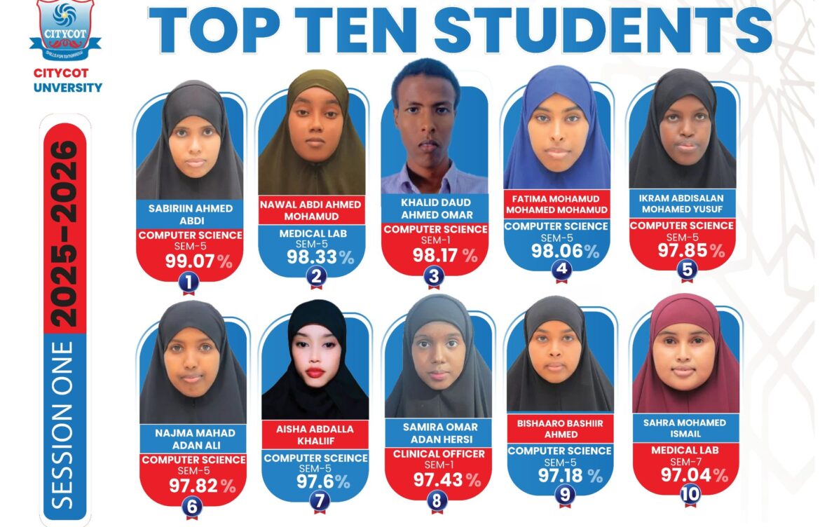 CITYCOT University Honors Top-Performing Students of the First Semester 2025/2026